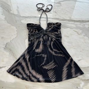 SKY BLACK HALTER TOP SIZE LARGE